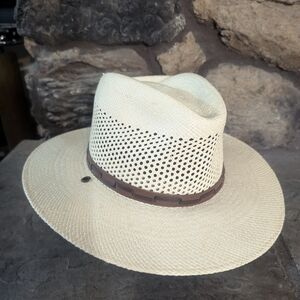 Stetson Men's Straw Hat Size L 7 1/4